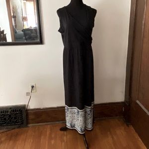 Women’s J Jill Black Floral Maxi M